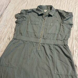 J. Crew Utility Dress in Sage Green